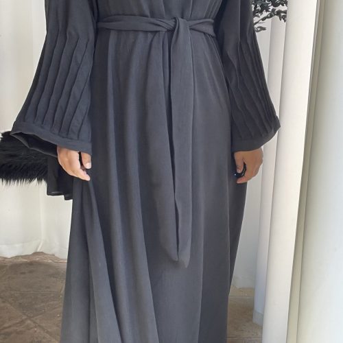 Kiara Linen Pleat Abaya