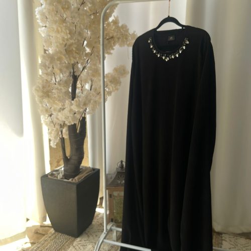 Pleated Beaded Abaya / Dress