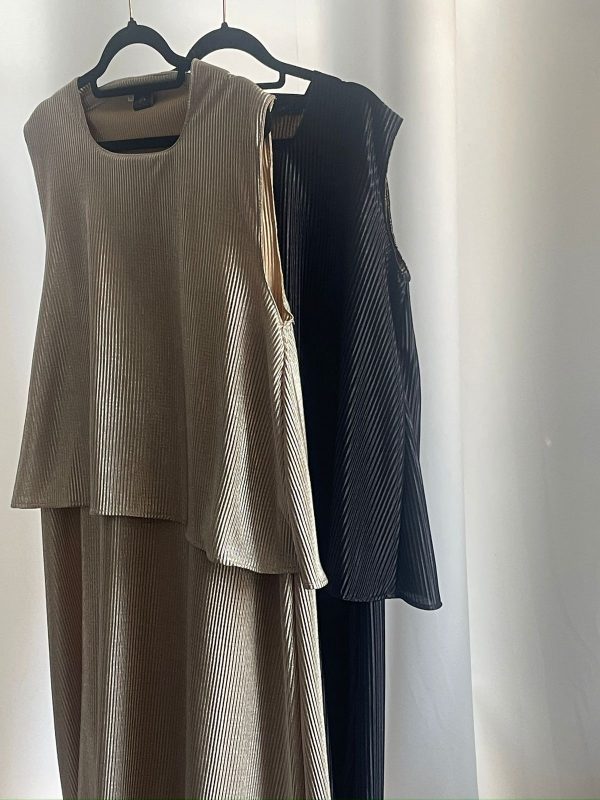 Double Layer Satin Pleated Inner - Image 3