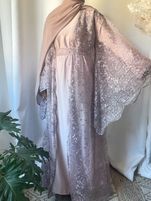 Pearl Lace Butterfly Sleeve Coat - Image 4