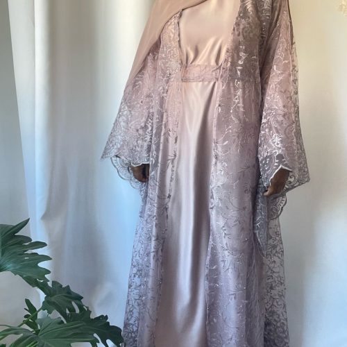 Pearl Lace Butterfly Sleeve Coat