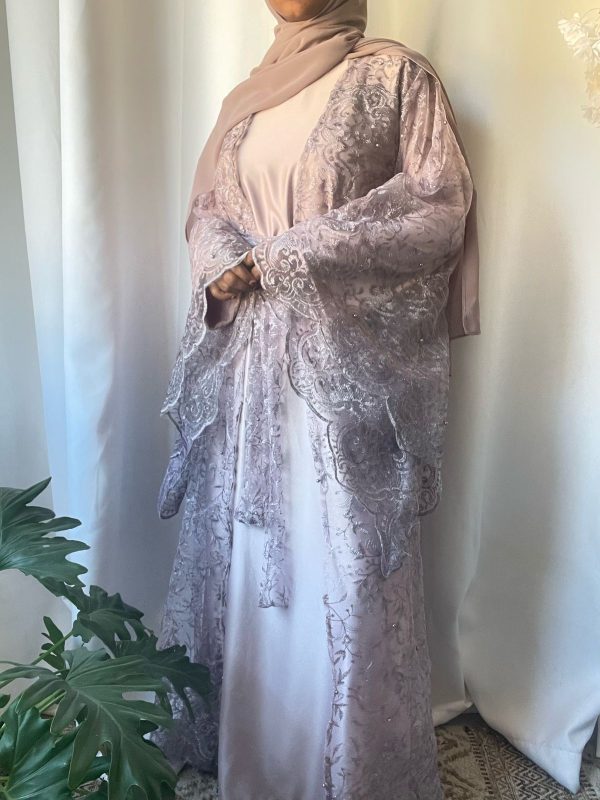 Pearl Lace Butterfly Sleeve Coat - Image 5