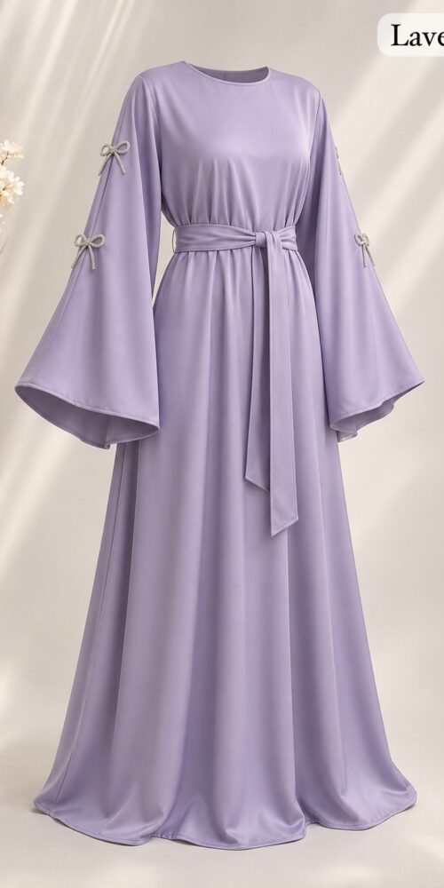 Satin Bow Abaya