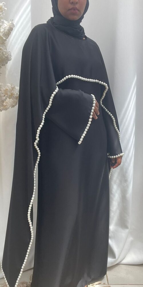 Silk Pearl Draped Dress