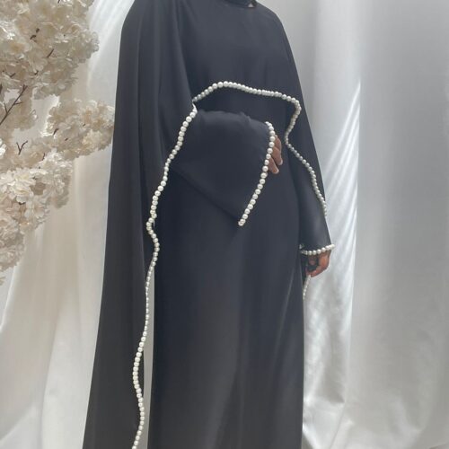 Silk Pearl Draped Dress