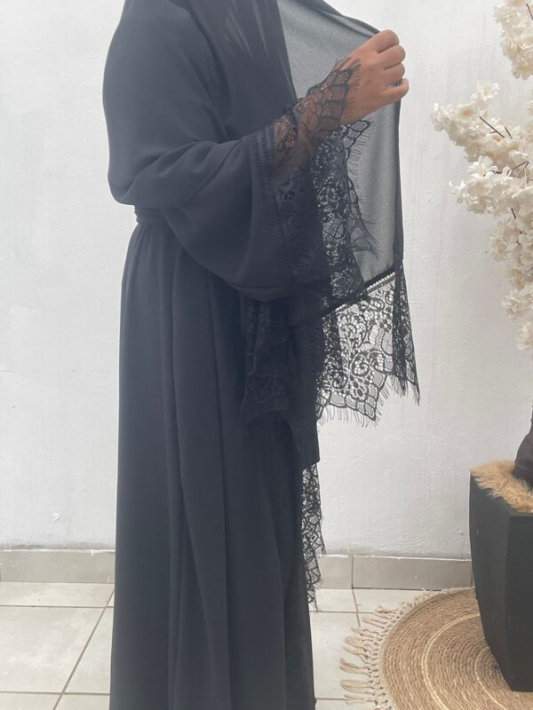Noura Chiffon Lace Coat with Hijab