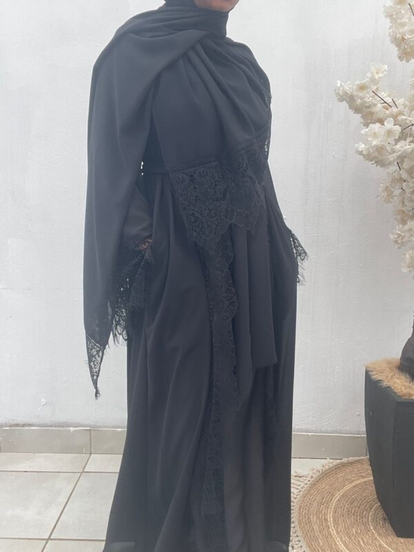 Noura Chiffon Lace Coat with Hijab