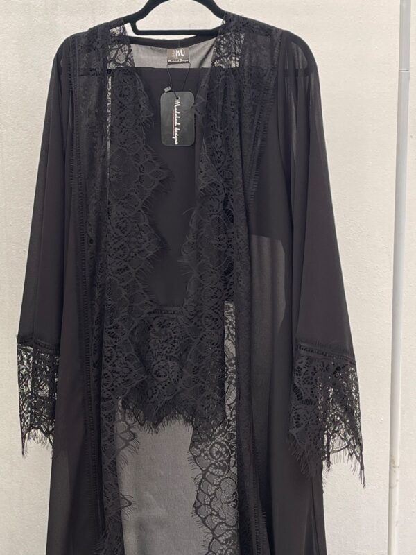 Noura Chiffon Lace Coat with Hijab