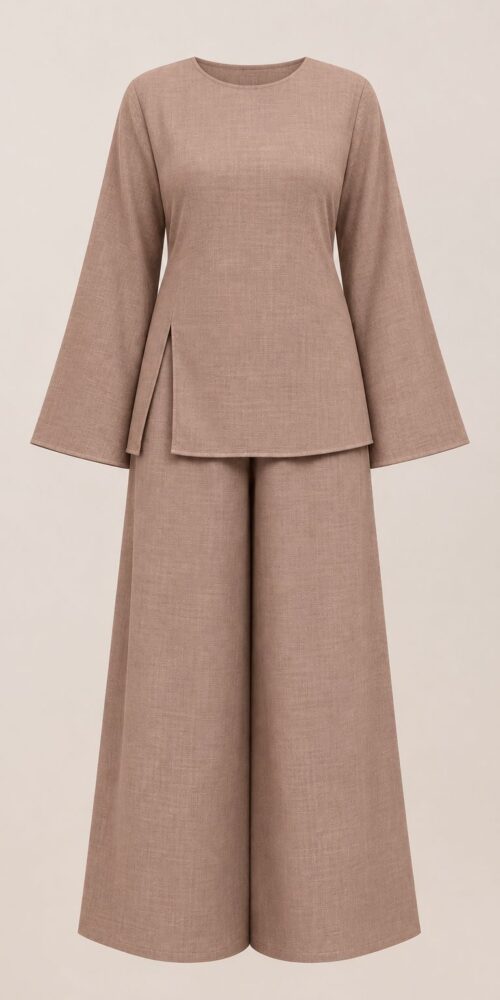 Slit Linen Dress